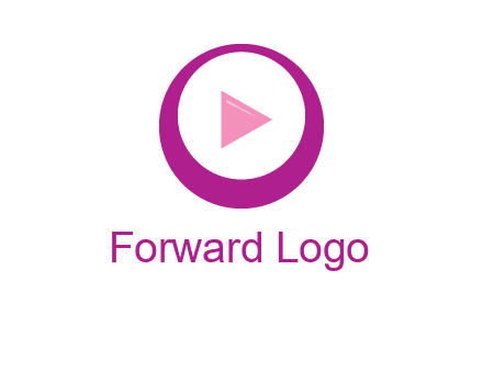play button inside of a circle logo