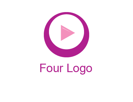 play button inside of a circle logo