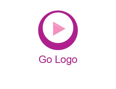play button inside of a circle logo
