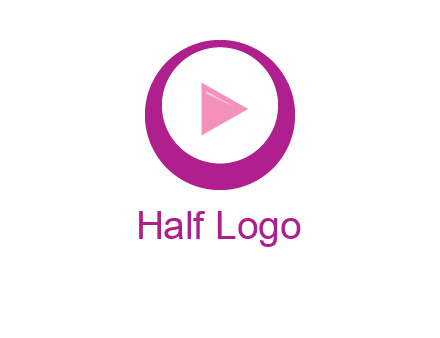 play button inside of a circle logo