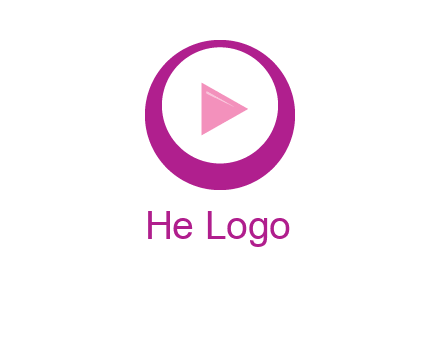 play button inside of a circle logo
