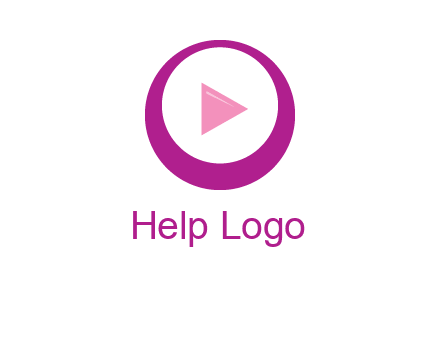 play button inside of a circle logo