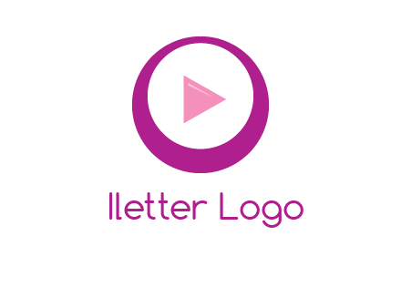 play button inside of a circle logo