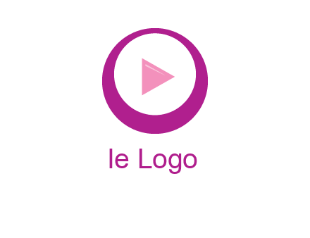 play button inside of a circle logo