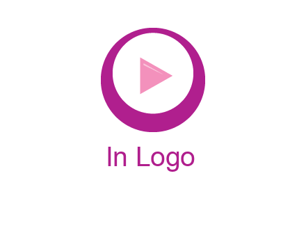 play button inside of a circle logo