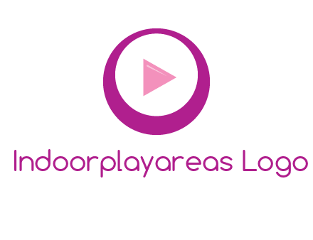 play button inside of a circle logo