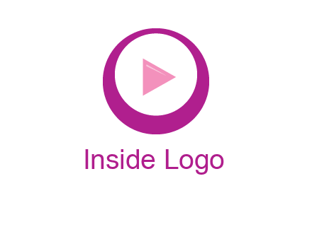 play button inside of a circle logo