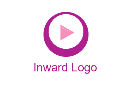 play button inside of a circle logo