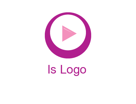 play button inside of a circle logo
