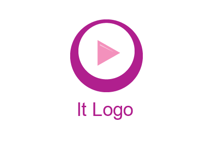 play button inside of a circle logo