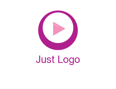 play button inside of a circle logo