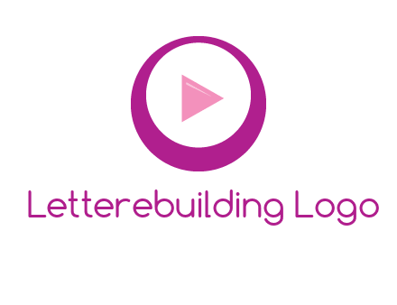 play button inside of a circle logo