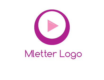 play button inside of a circle logo