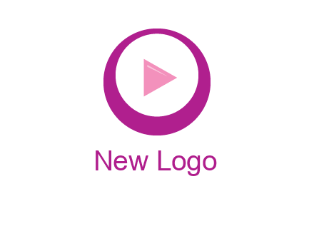 play button inside of a circle logo
