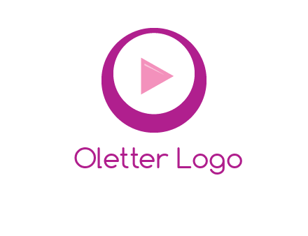 play button inside of a circle logo