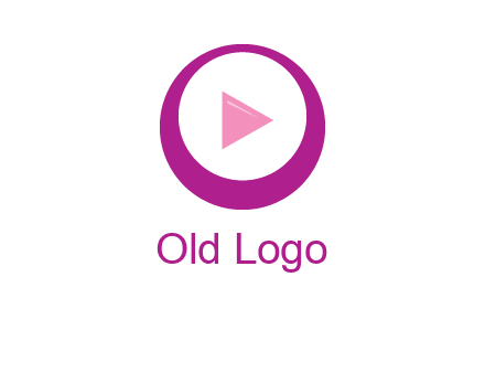 play button inside of a circle logo