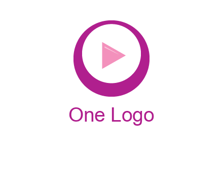 play button inside of a circle logo