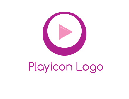 play button inside of a circle logo