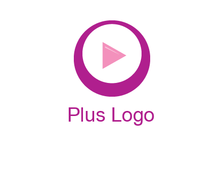 play button inside of a circle logo