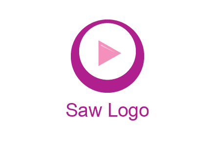 play button inside of a circle logo