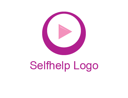 play button inside of a circle logo
