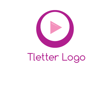play button inside of a circle logo