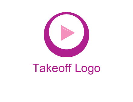 play button inside of a circle logo