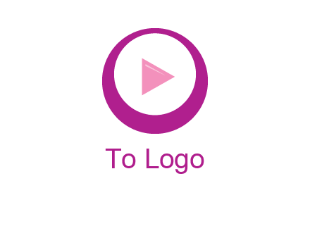 play button inside of a circle logo