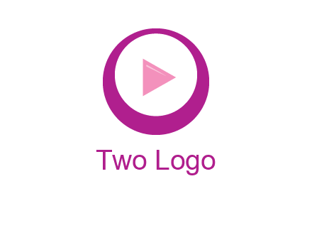 play button inside of a circle logo