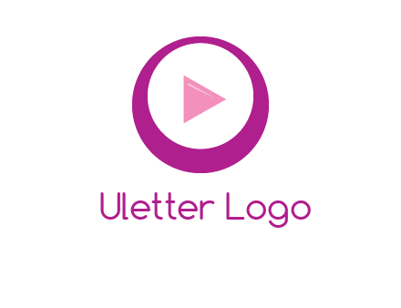 play button inside of a circle logo