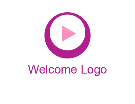 play button inside of a circle logo