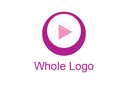 play button inside of a circle logo