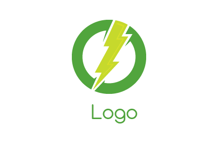 electric bolt inside of a circle logo