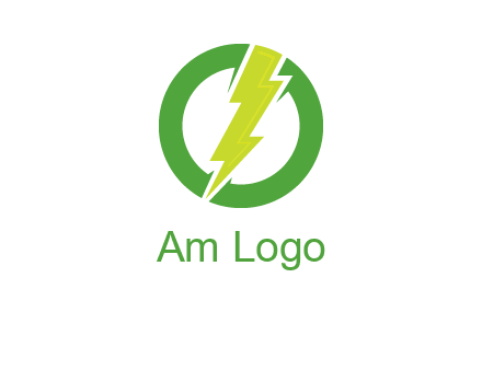 electric bolt inside of a circle logo