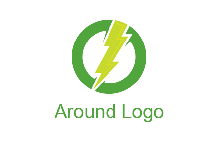 electric bolt inside of a circle logo