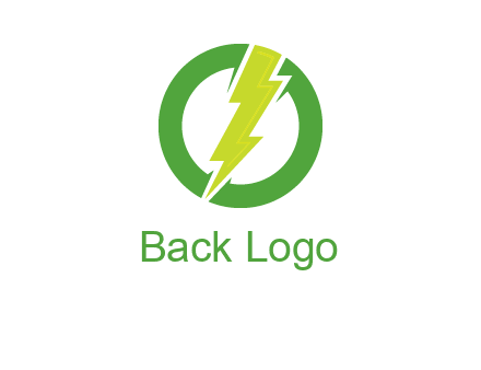 electric bolt inside of a circle logo