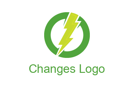 electric bolt inside of a circle logo