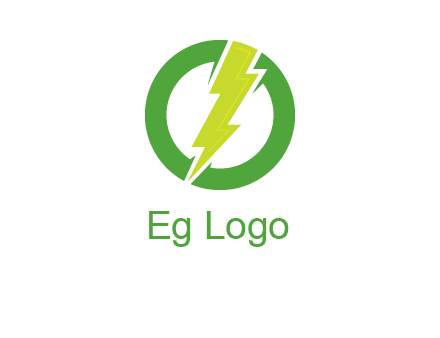 electric bolt inside of a circle logo