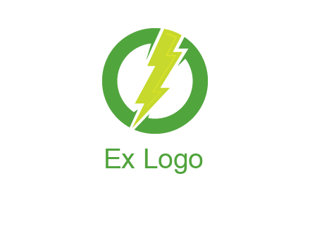 electric bolt inside of a circle logo