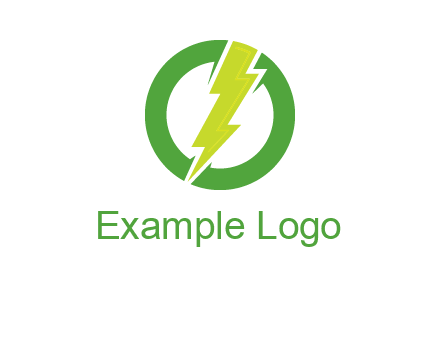 electric bolt inside of a circle logo