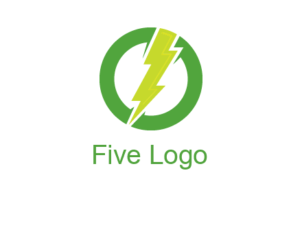 electric bolt inside of a circle logo