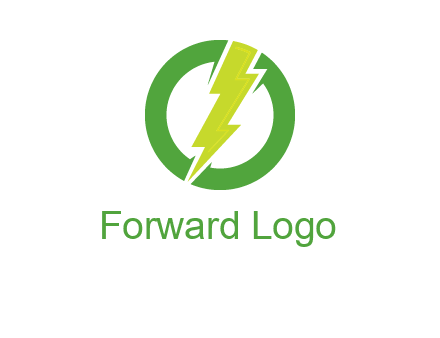 electric bolt inside of a circle logo