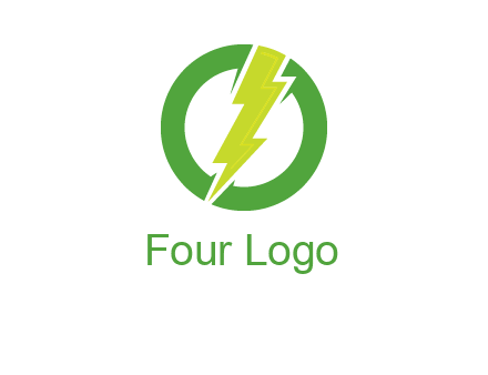 electric bolt inside of a circle logo
