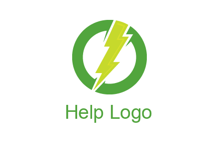 electric bolt inside of a circle logo