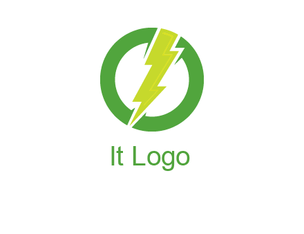 electric bolt inside of a circle logo