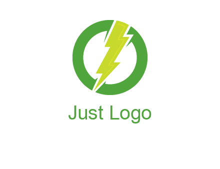 electric bolt inside of a circle logo