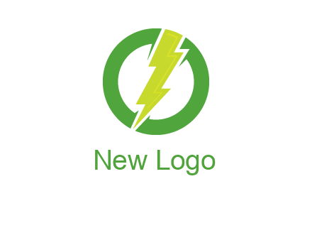 electric bolt inside of a circle logo