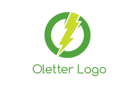 electric bolt inside of a circle logo