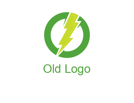 electric bolt inside of a circle logo
