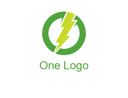 electric bolt inside of a circle logo